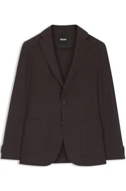 Slim-fit suit jacket in washable Tech Linen