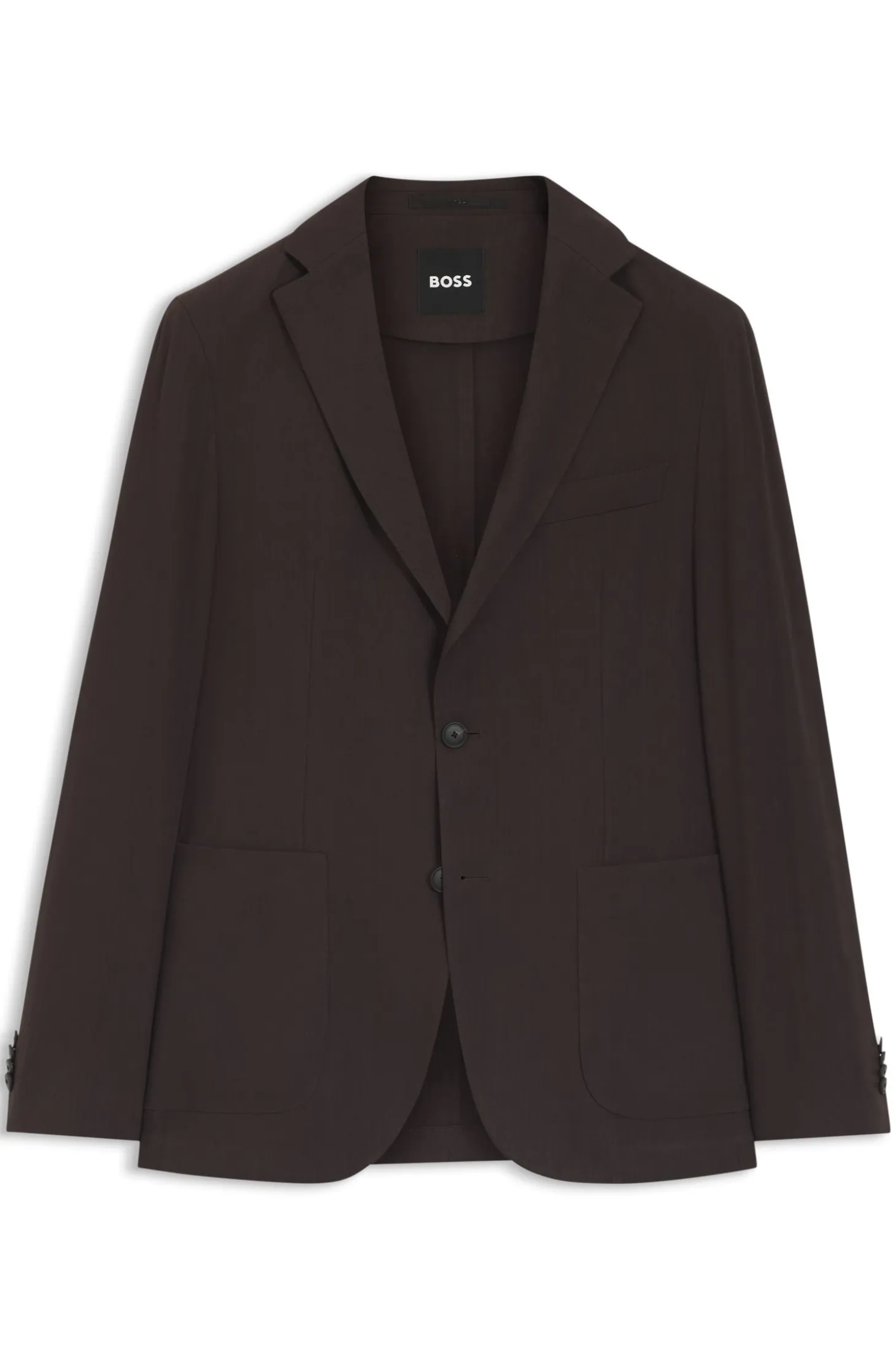 Slim-fit suit jacket in washable Tech Linen