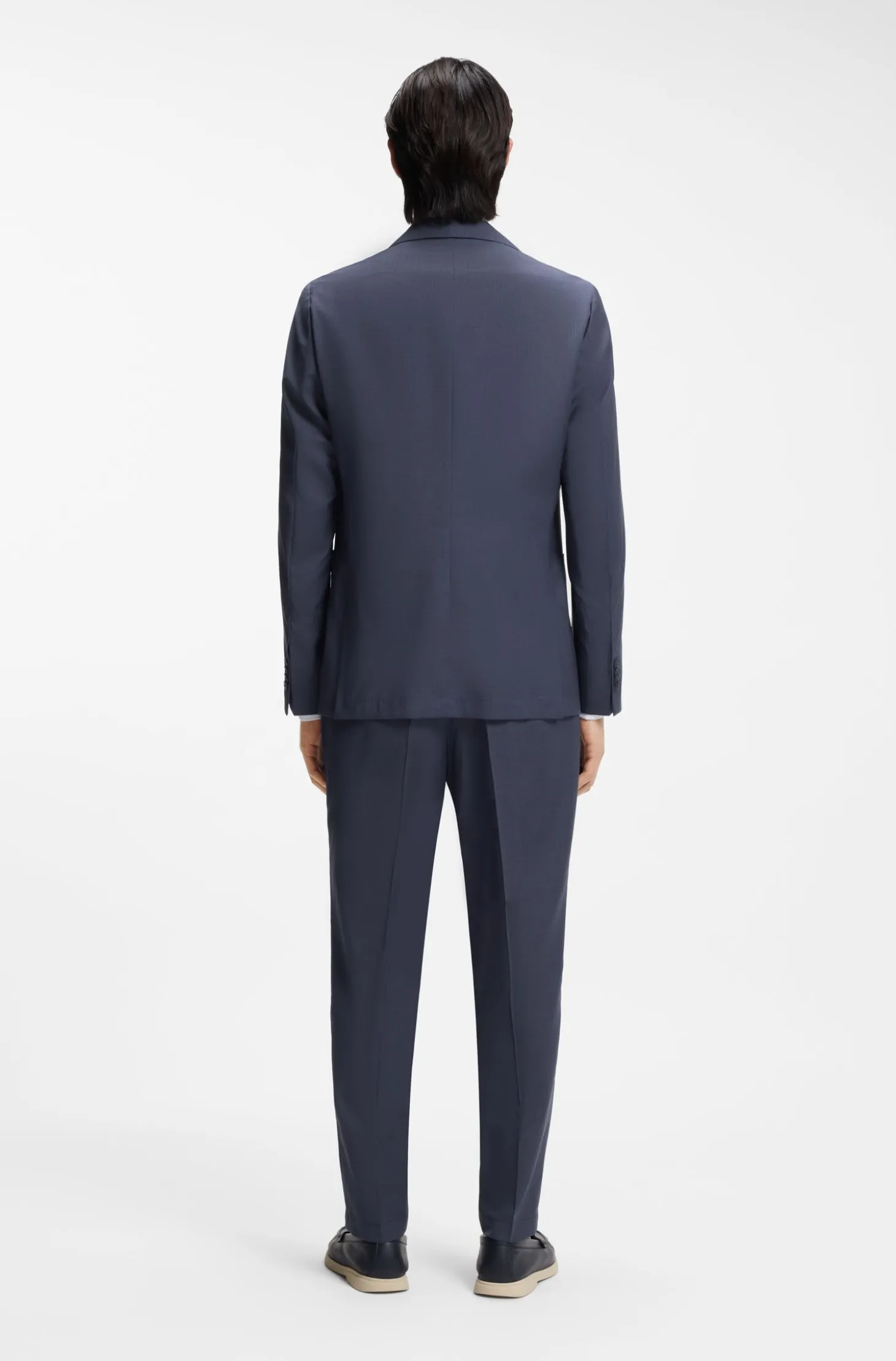 Slim-fit suit jacket in washable AirWool