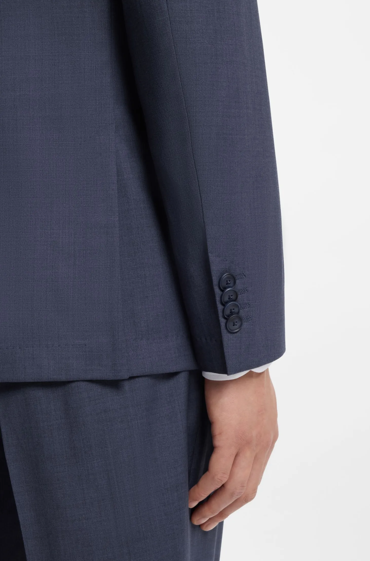 Slim-fit suit jacket in washable AirWool