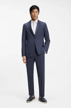 Slim-fit suit jacket in washable AirWool