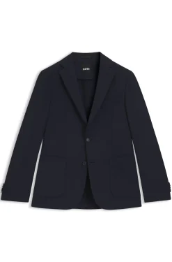 Slim-fit suit jacket in washable performance-stretch fabric