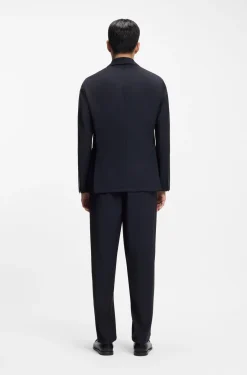 Slim-fit suit jacket in washable performance-stretch fabric