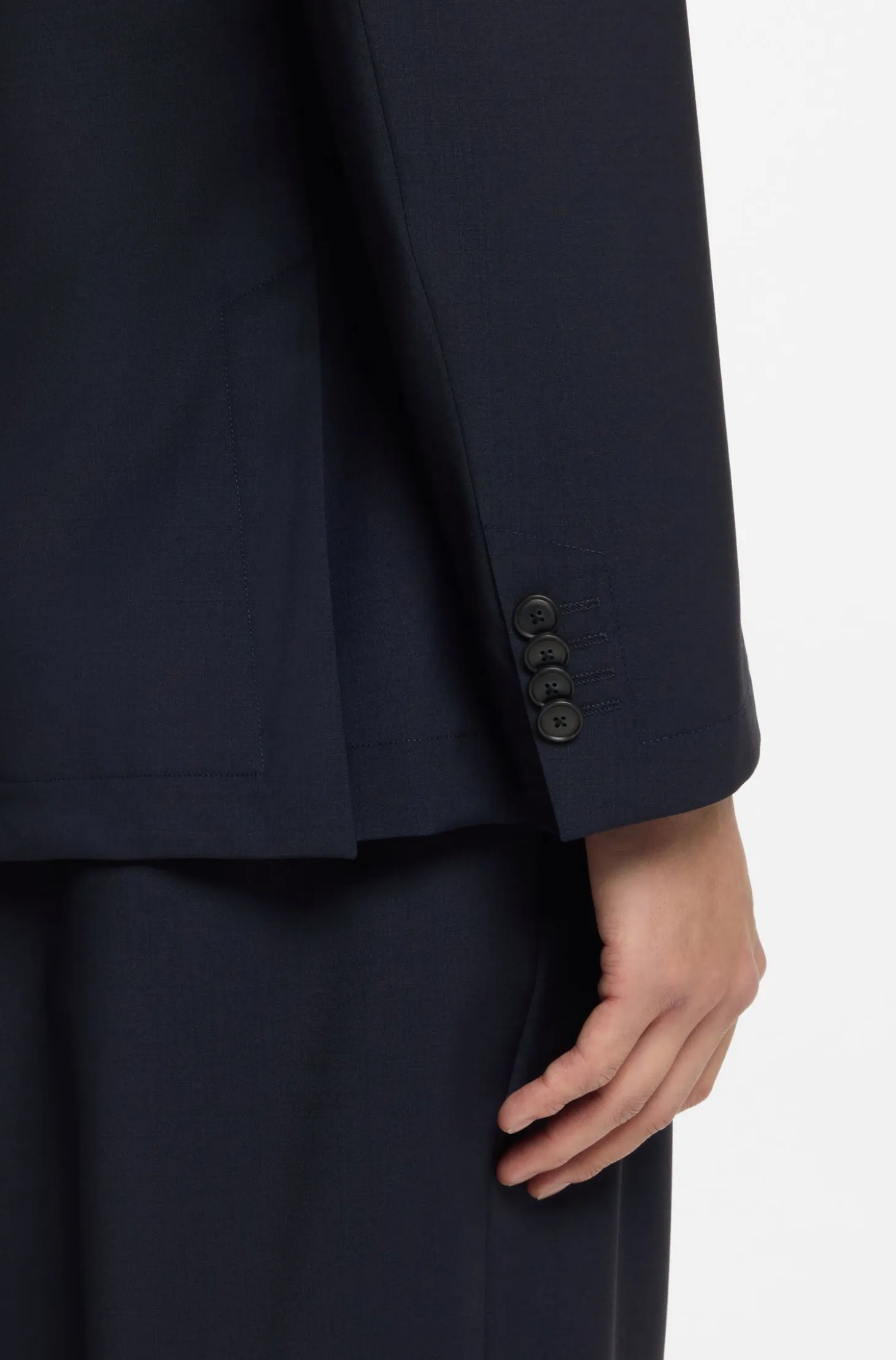 Slim-fit suit jacket in washable performance-stretch fabric