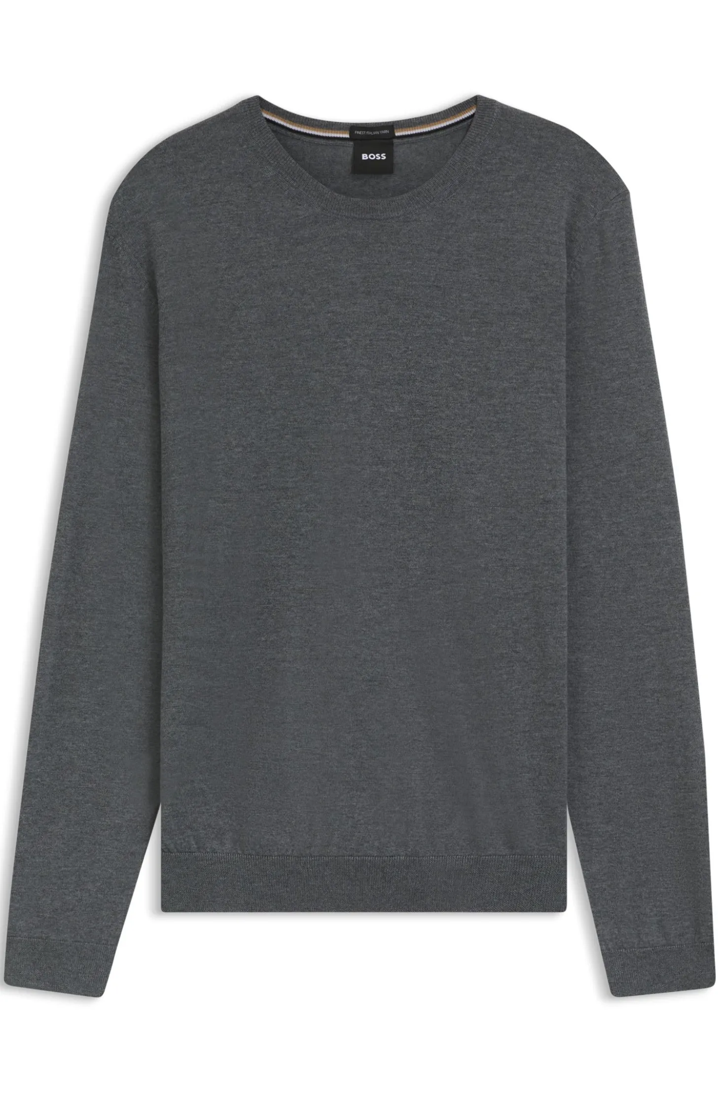 Slim-fit sweater in merino wool