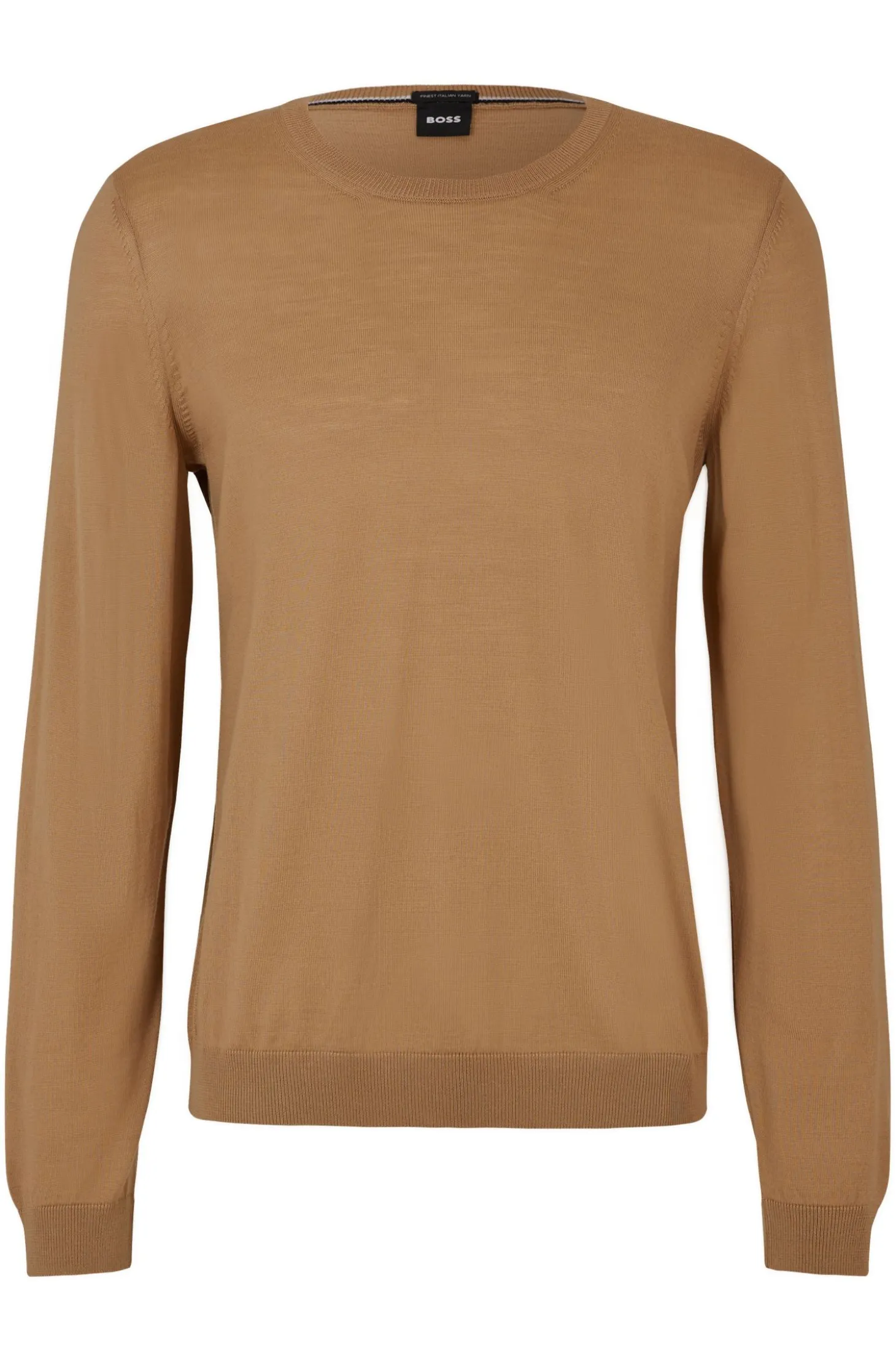 Slim-fit sweater in merino wool