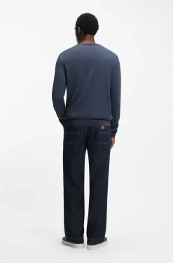 Slim-fit sweater in merino wool