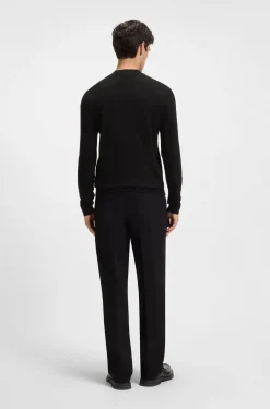 Slim-fit sweater with high neckline