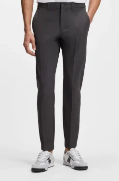 Slim-fit technical trousers with four-way stretch