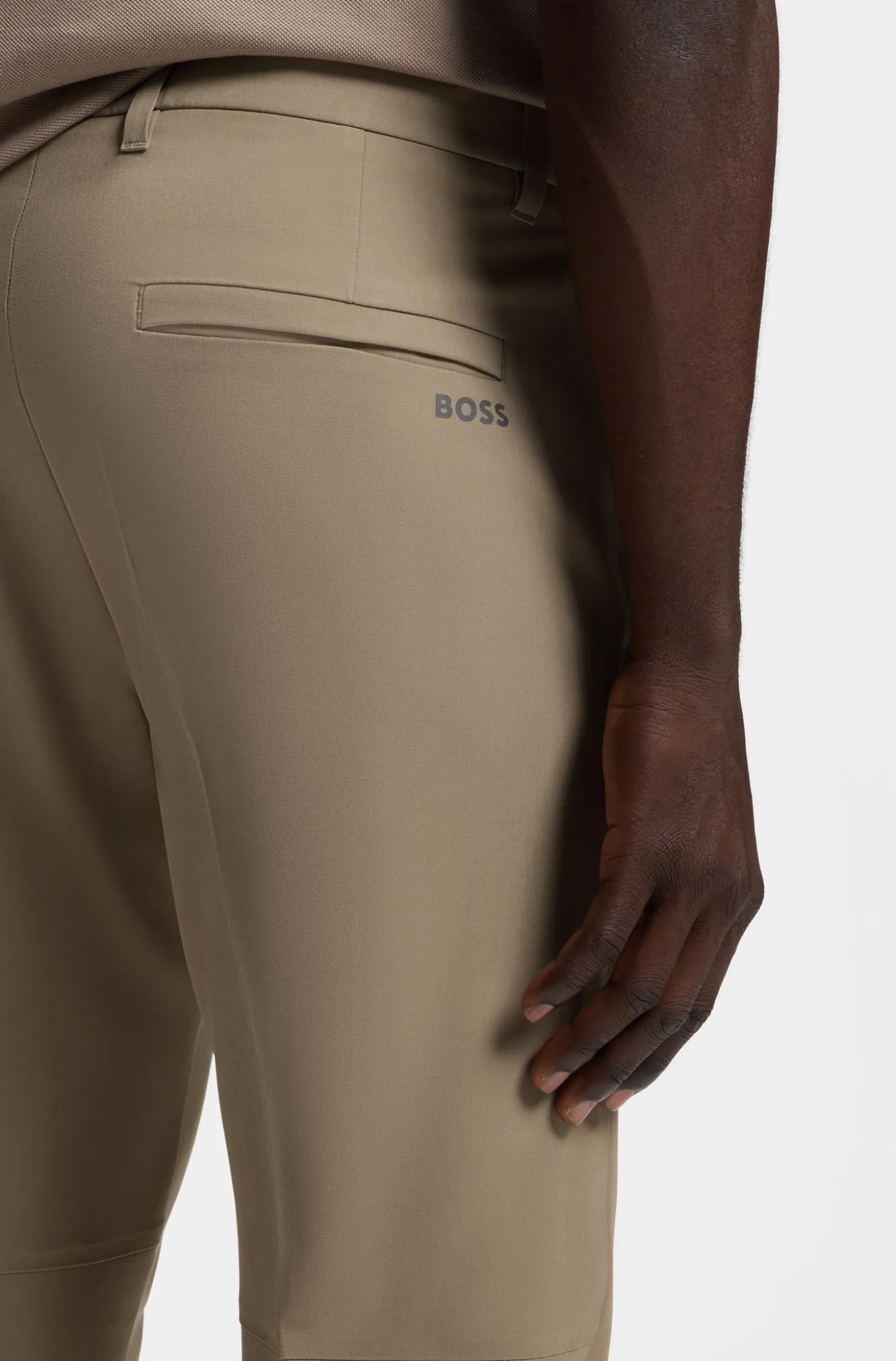 Slim-fit technical trousers with four-way stretch