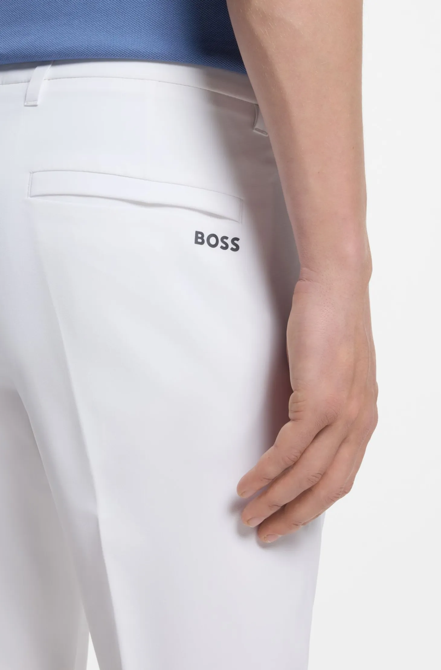 Slim-fit technical trousers with four-way stretch