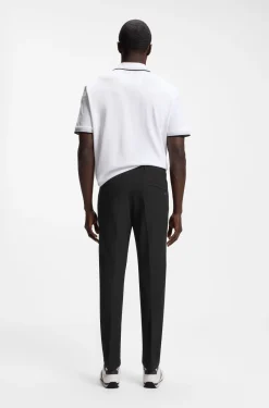 Slim-fit technical trousers with four-way stretch