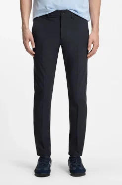 Slim-fit technical trousers with four-way stretch
