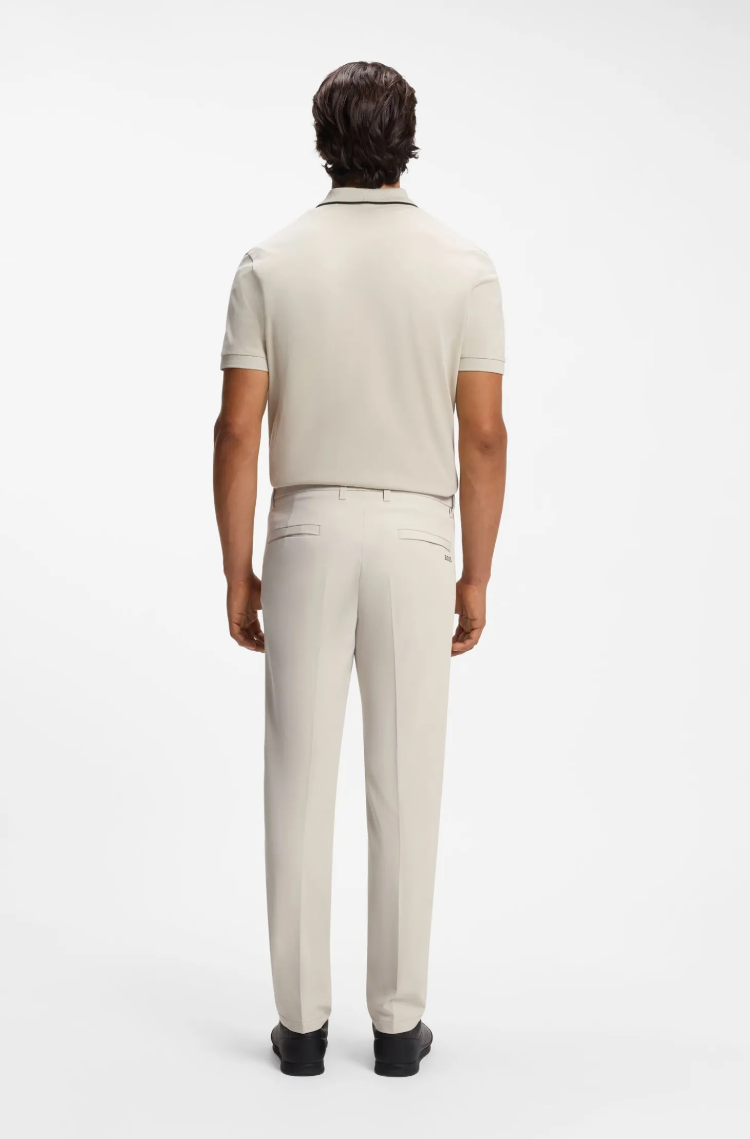 Slim-fit technical trousers with four-way stretch