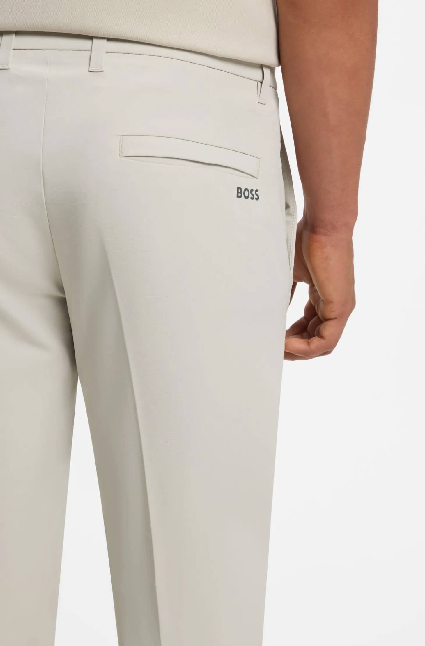 Slim-fit technical trousers with four-way stretch