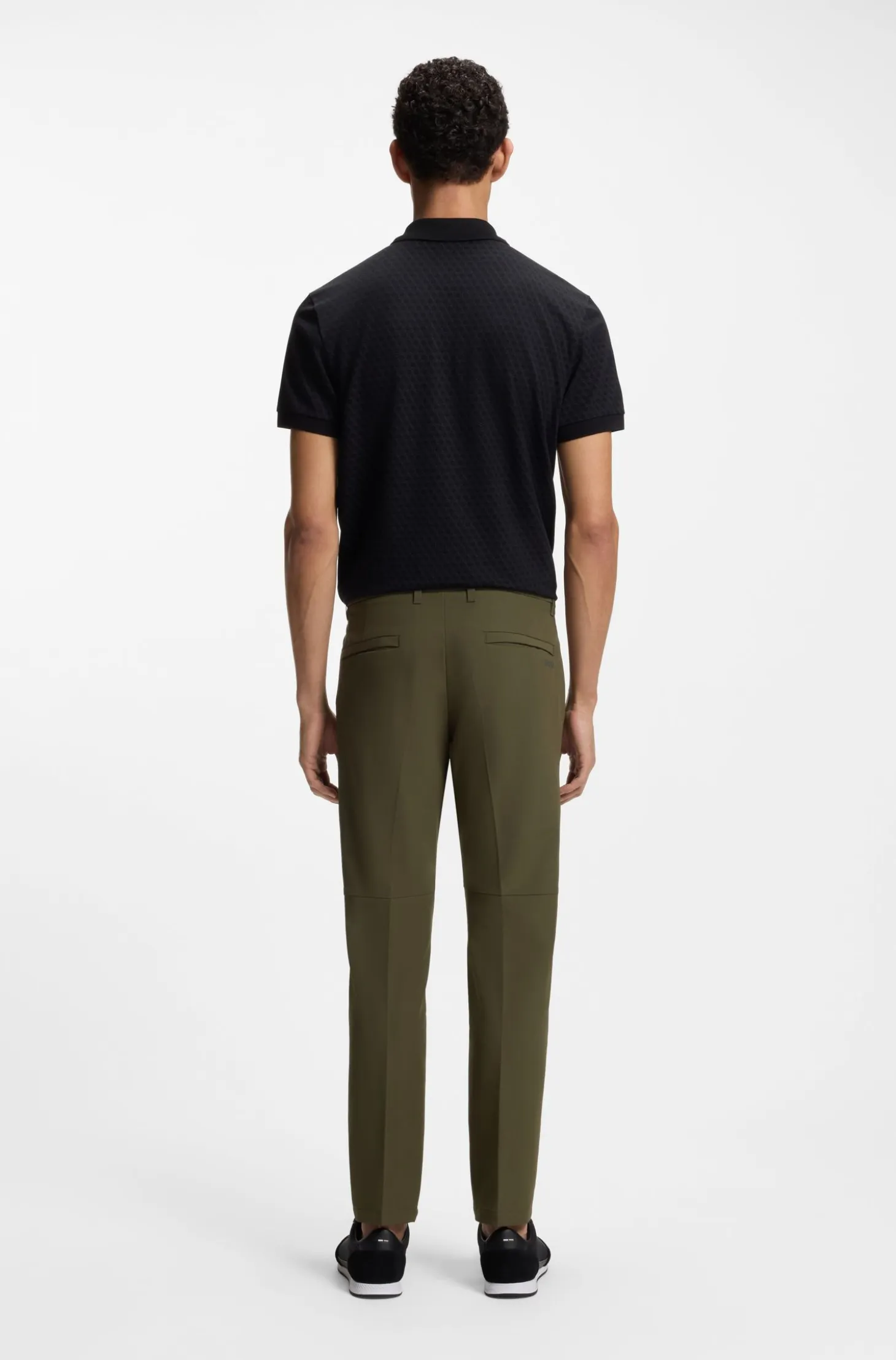 Slim-fit technical trousers with four-way stretch
