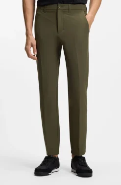 Slim-fit technical trousers with four-way stretch