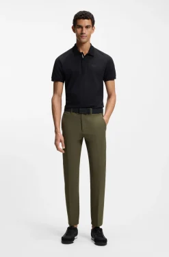 Slim-fit technical trousers with four-way stretch