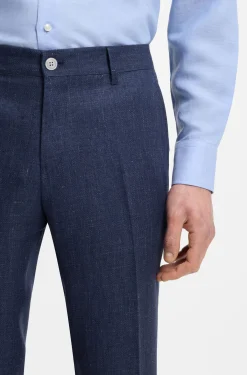 Slim-fit trousers in a linen blend