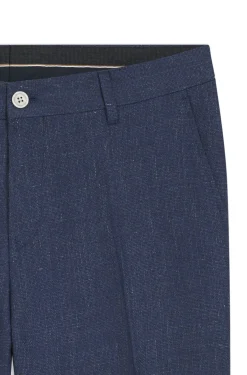 Slim-fit trousers in a linen blend