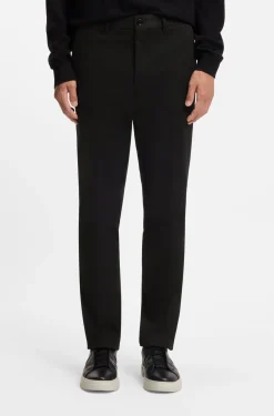 Slim-fit trousers in cotton, cashmere and stretch