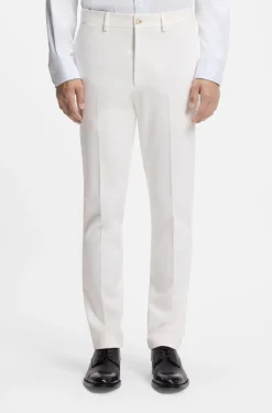 Slim-fit trousers in cotton, cashmere and stretch