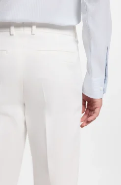 Slim-fit trousers in cotton, cashmere and stretch