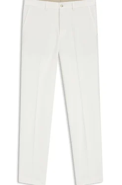 Slim-fit trousers in cotton, cashmere and stretch