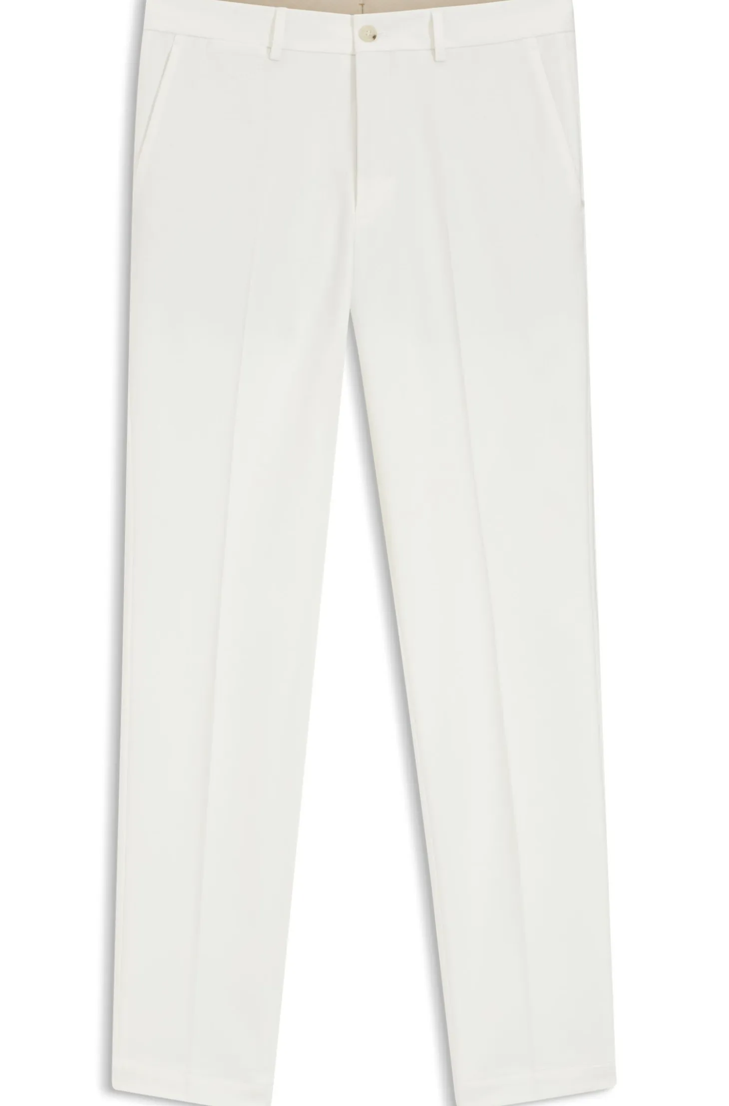 Slim-fit trousers in cotton, cashmere and stretch