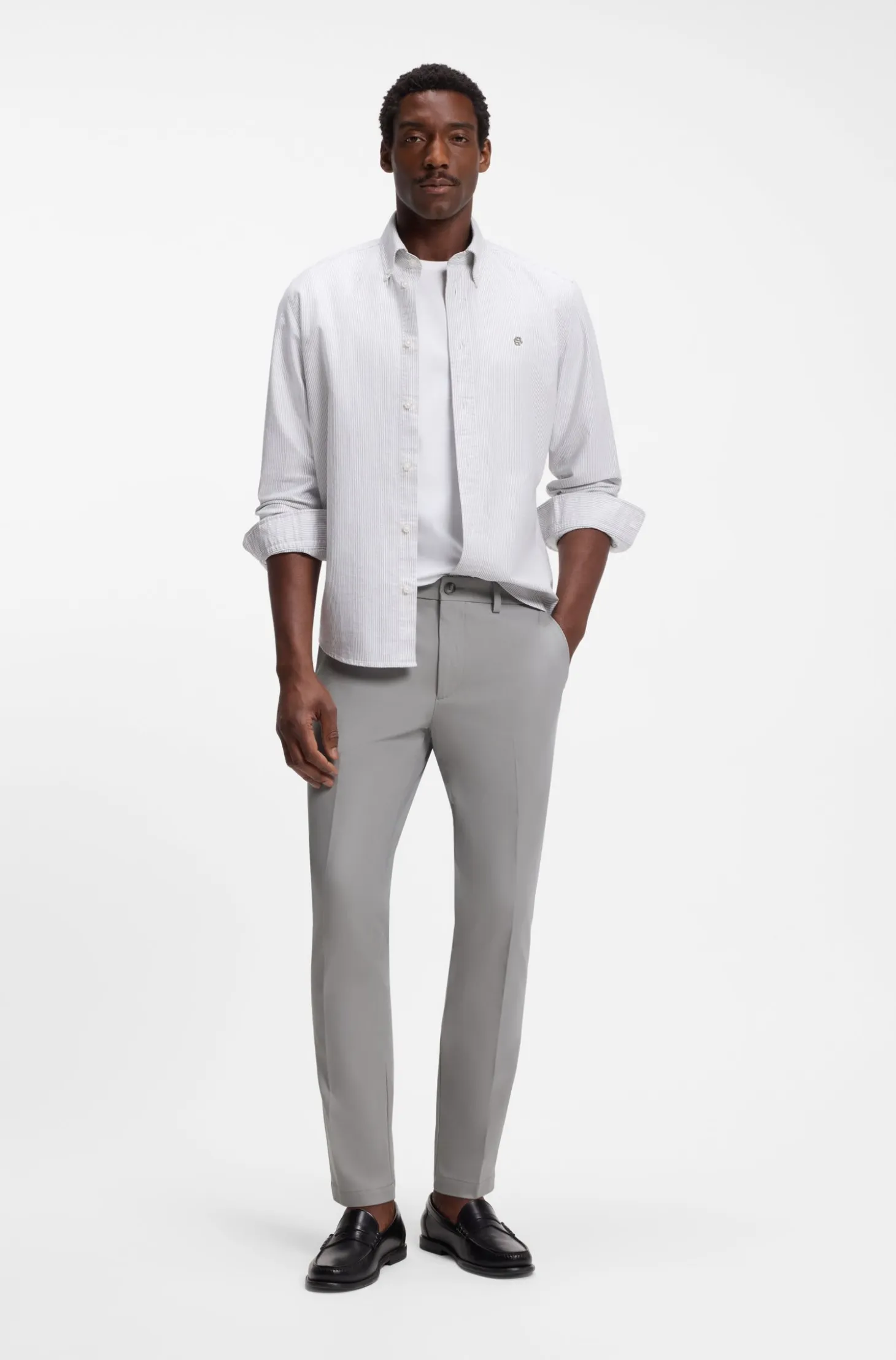 Slim-fit trousers in four-way stretch fabric