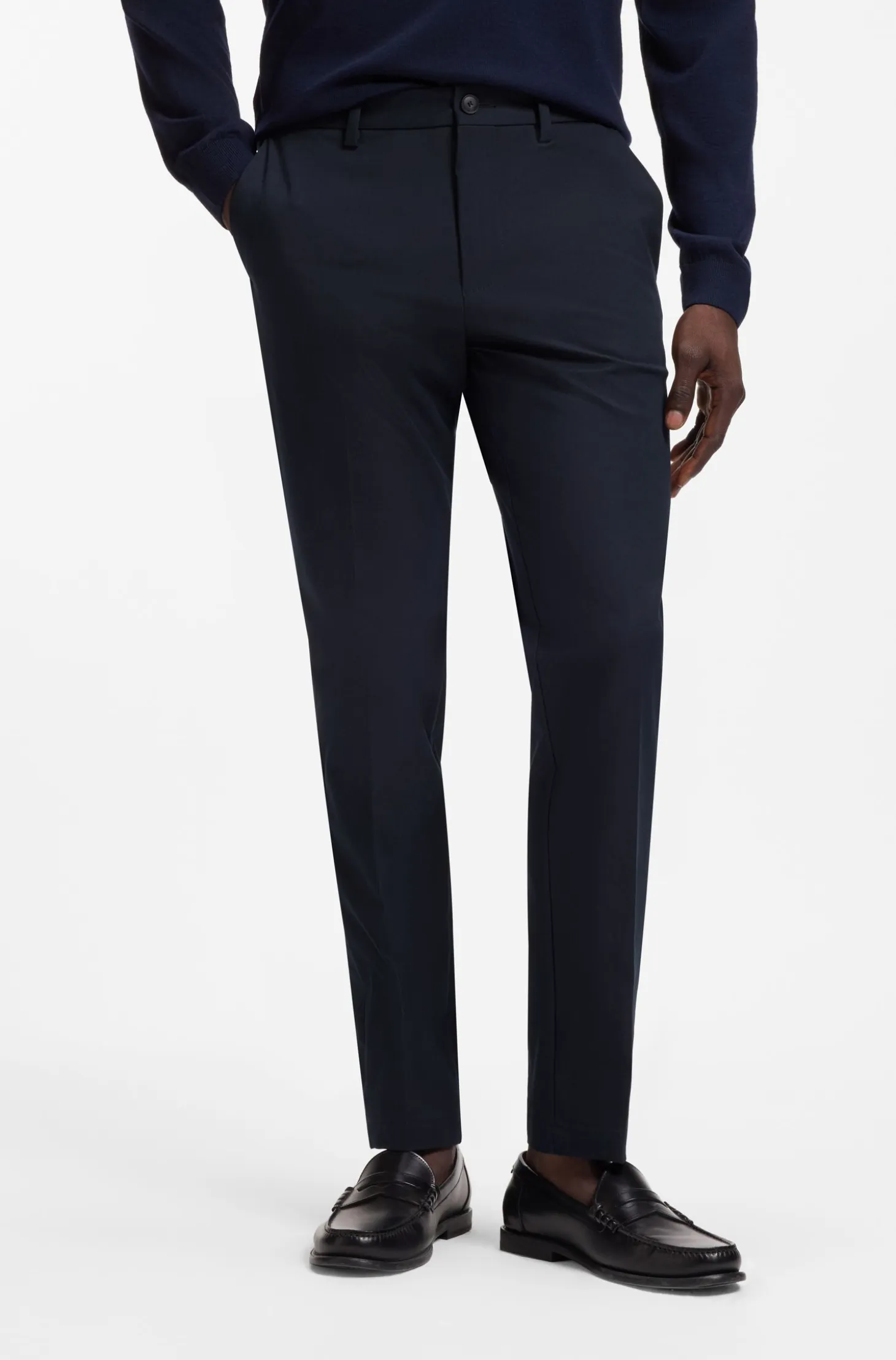 Slim-fit trousers in four-way stretch fabric