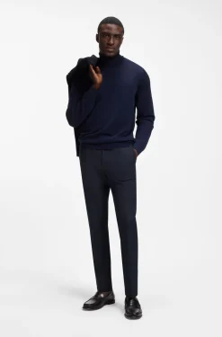 Slim-fit trousers in four-way stretch fabric