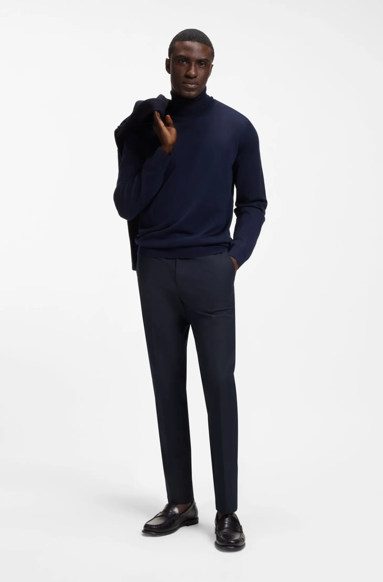 Slim-fit trousers in four-way stretch fabric