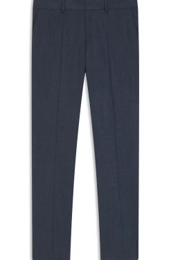 Slim-fit trousers in micro-patterned stretch wool