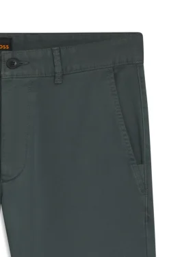 Slim-fit trousers in overdyed stretch satin