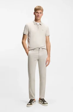 Slim-fit trousers in overdyed stretch satin