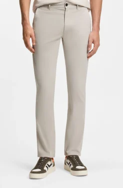 Slim-fit trousers in overdyed stretch satin