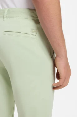 Slim-fit trousers in overdyed stretch satin