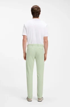 Slim-fit trousers in overdyed stretch satin