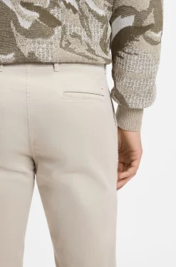 Slim-fit trousers in overdyed stretch satin