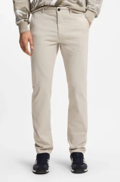 Slim-fit trousers in overdyed stretch satin