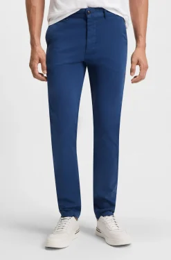 Slim-fit trousers in overdyed stretch satin