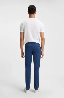 Slim-fit trousers in overdyed stretch satin