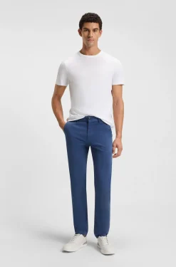 Slim-fit trousers in overdyed stretch satin
