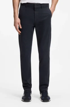 Slim-fit trousers in overdyed stretch satin