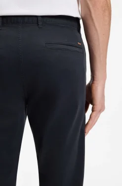 Slim-fit trousers in overdyed stretch satin