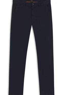 Slim-fit trousers in overdyed stretch satin