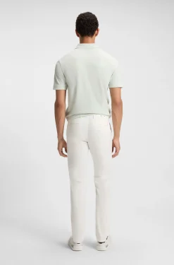 Slim-fit trousers in overdyed stretch satin