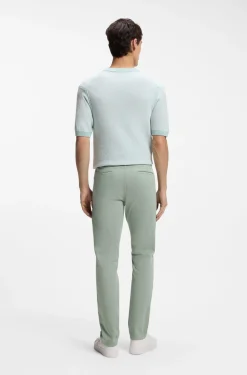 Slim-fit trousers in overdyed stretch satin