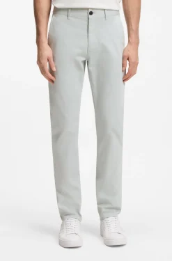 Slim-fit trousers in overdyed stretch satin